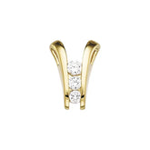 14K Yellow Gold V-Design Diamond Dainty Pendant (0.25 ctw)